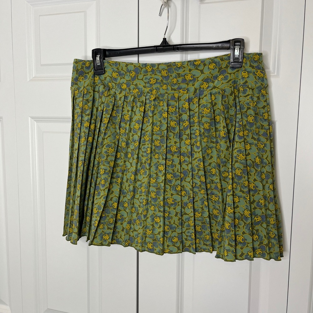 Toad&Co Sunkissed Skort XL Green Floral Pleated Built In Shorts - Picture 6 of 12